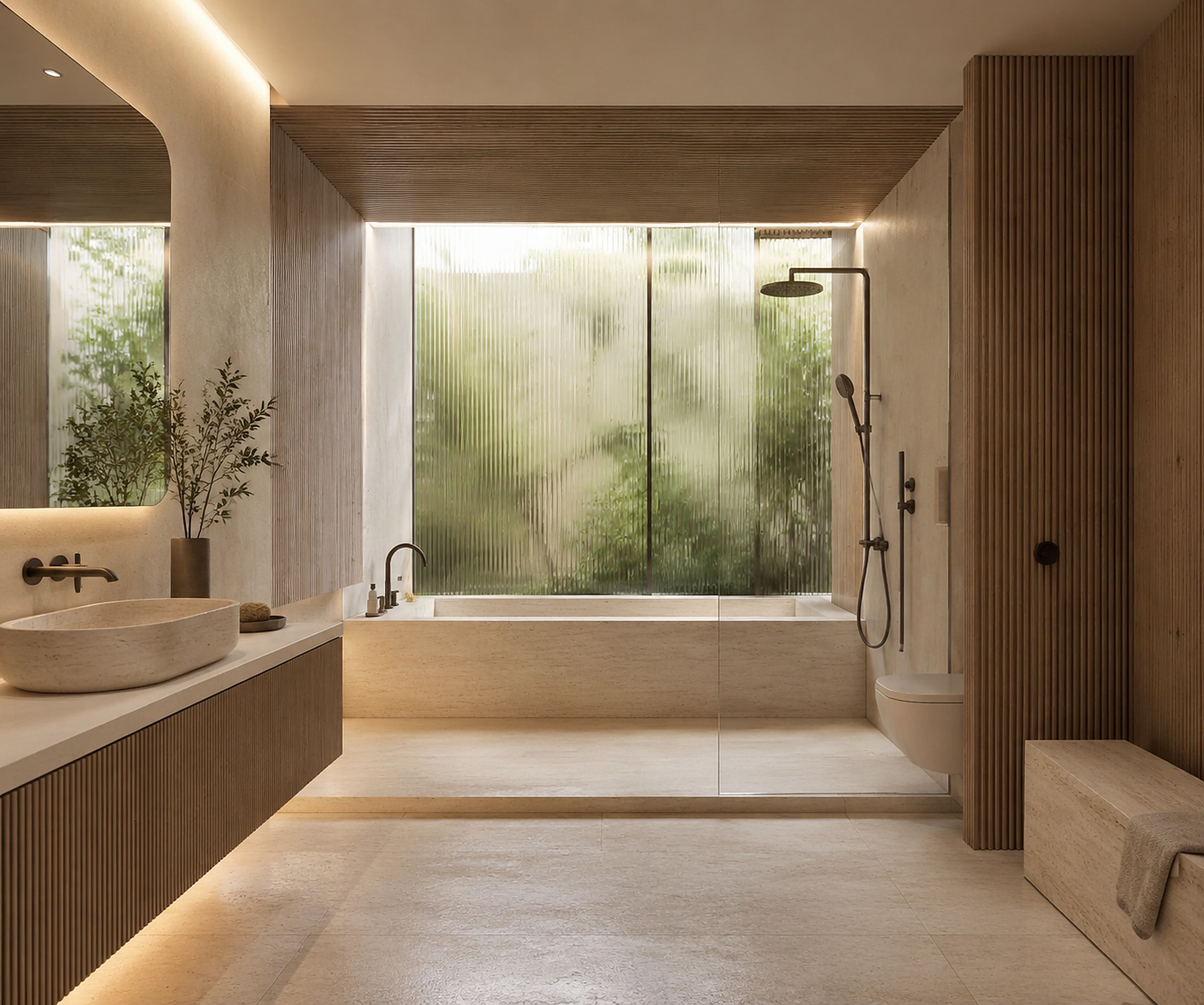 Salon lumineux, intérieur SOFTLY — parquet bois et lumière naturelle